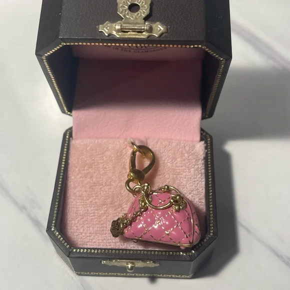 Adorable Juicy Couture Rare Pink Status Handbag Charm | eBay